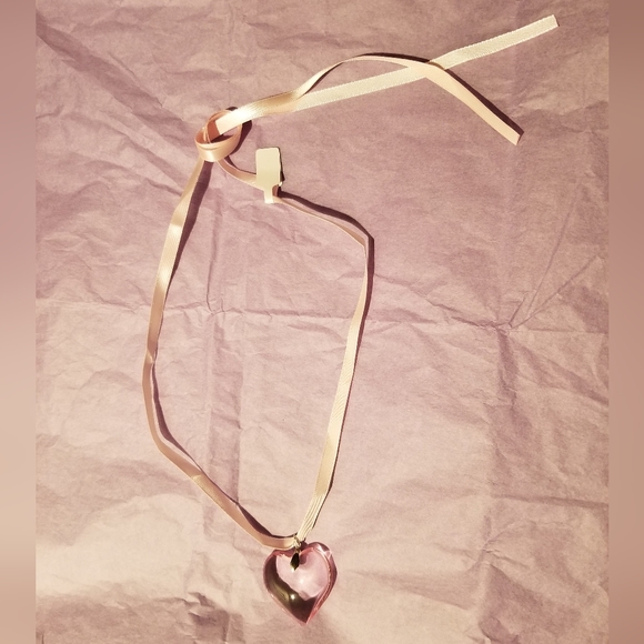 🏜☃️Jeweled heart ribbon necklace - Picture 6 of 8